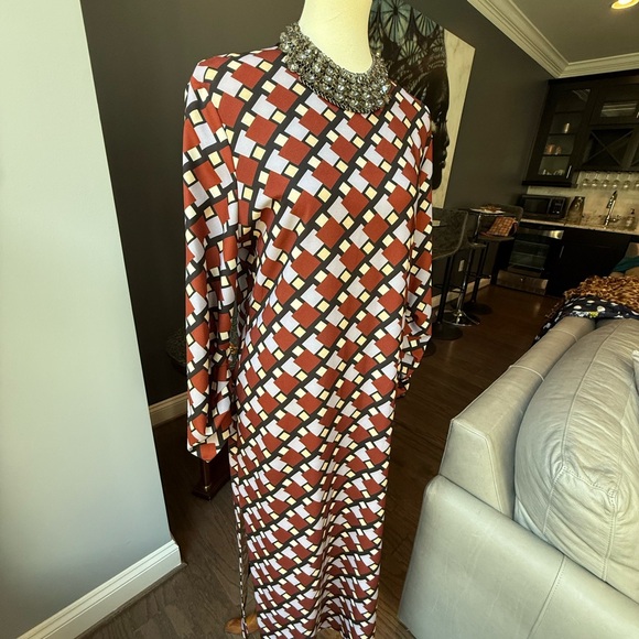 Zara Long Sleeve Dress - Red, White, and Black - Picture 2 of 3